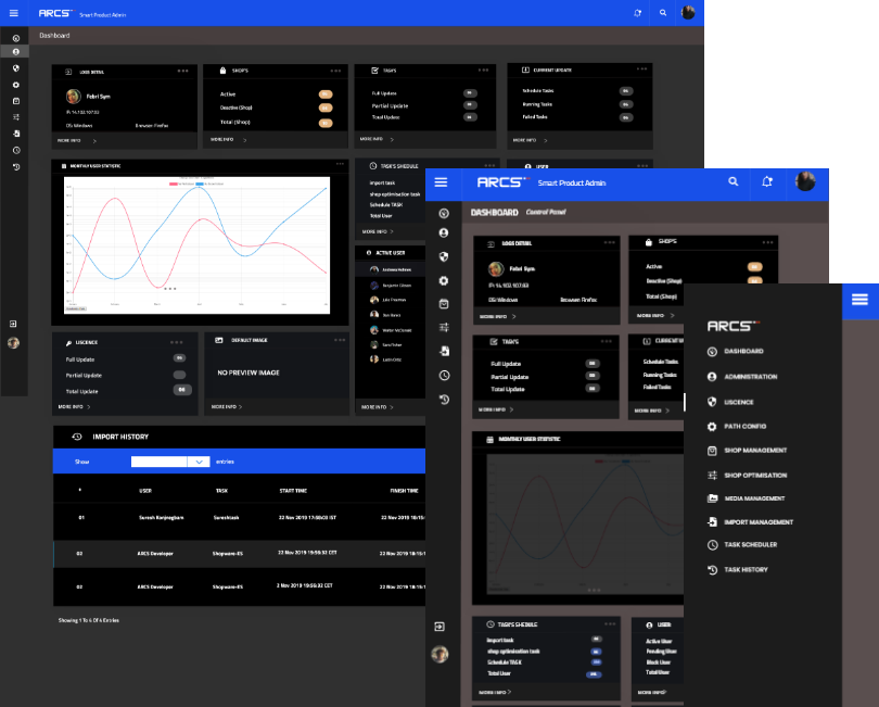 smart product dashboard